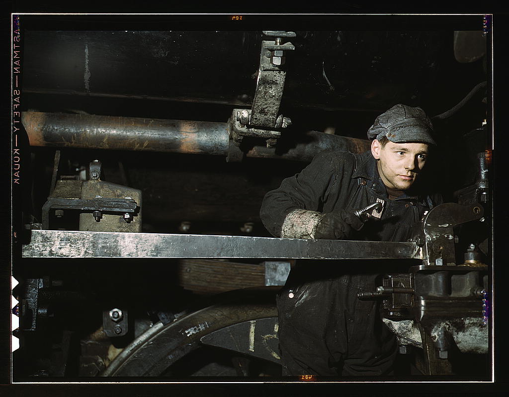A young worker at the C & NW RR 40th street shops, Chicago, Ill.1942.jpg