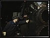Working on the cylinder of a locomotive at the C & NW RR 40th street shops, Chicago, Ill.jpg
