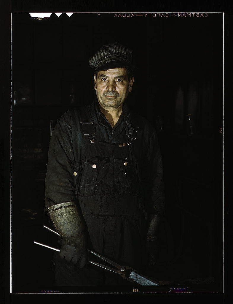 Rock Island RR. Daniel Anastazia, blacksmith's helper, Blue Island, Ill.jpg