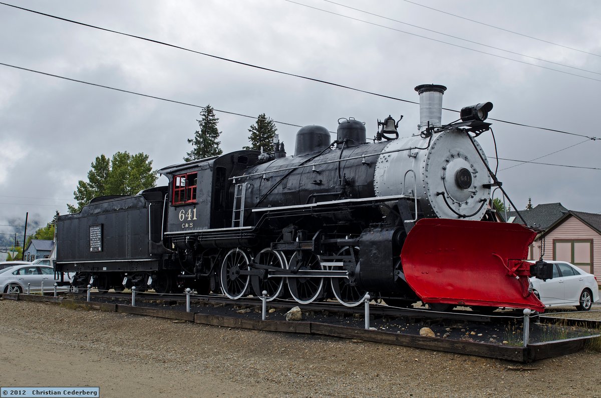 2013-09-22 14.45 Colorado and Southern 641 plinthed at Leadville. Colorado.jpg